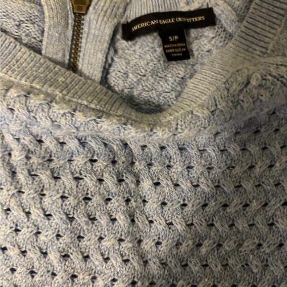 American Eagle Light Blue Knit Sweater Women Small - Picture 2 of 3